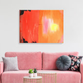 Hawaiian Sunset Sky en Sailboat Canvas Print (Insitu (Woonkamer))