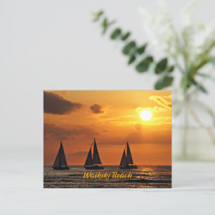 Hawaiian Sunset, Waikiki Beach, Briefkaart