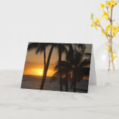 Hawaiian Sunset wenskaart blanco Kaart (Gele Bloem)