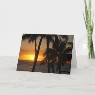 Hawaiian Sunset wenskaart blanco Kaart