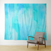 Hawaiian Surf Blue Moon Waterverf Abstract Wandkleed (In Situ (horizontaal))