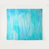 Hawaiian Surf Blue Moon Waterverf Abstract Wandkleed (Voorkant (horizontaal))