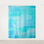 Hawaiian Surf Blue Moon Waterverf Abstract Wandkleed (Voorkant)