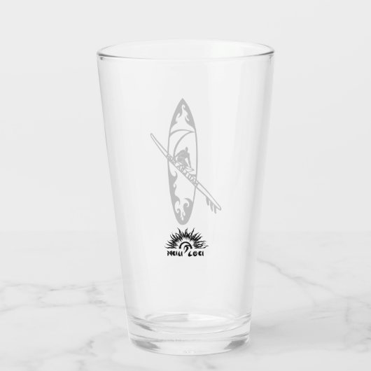Hawaiian Surf Guy Water Bierglazen Glas (Achterkant)