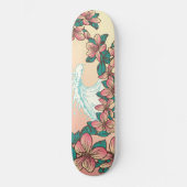 Hawaiian Surf Wave Hibiscus Flowers  Persoonlijk Skateboard (Voorkant)