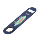 Hawaiian Surfer aangepast monogram flesopener Speed Flessenopener (Voorkant Gekanteld)