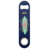 Hawaiian Surfer aangepast monogram flesopener Speed Flessenopener (Voorkant)