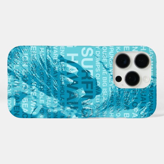 Hawaiian Surfer - Aqua  Case-Mate iPhone Case (Achterkant (horizontaal))