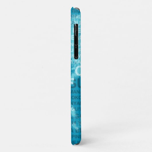 Hawaiian Surfer - Aqua Case-Mate iPhone Case (Achterkant/links)