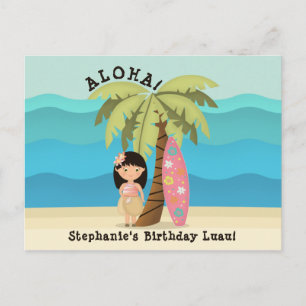 Hawaiian Surfer Girl Briefkaart