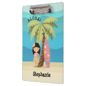 Hawaiian Surfer Girl Klembord (Links)