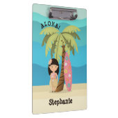 Hawaiian Surfer Girl Klembord (Rechts)