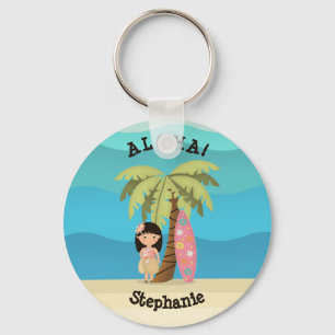 Hawaiian Surfer Girl Sleutelhanger