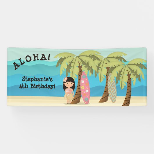 Hawaiian Surfer Girl Spandoek (Horizontaal)