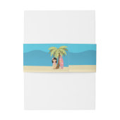 Hawaiian Surfer Girl Uitnodigingen Wikkel (Achterkant Voorbeeld)