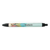 Hawaiian Surfer Girl Zwarte Inkt Pen (Voorkant)