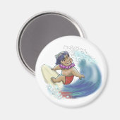 Hawaiian Surfer Magneet (Voorkant / Achterkant)
