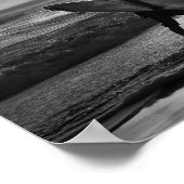 Hawaiian Surfer naar huis, zwart en wit Poster (Hoek)