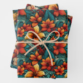 Hawaiian Surfer Paradise Design Inpakpapier Vel (In situ)