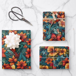 Hawaiian Surfer Paradise Design Inpakpapier Vel