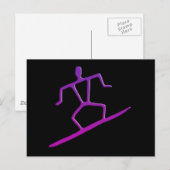 Hawaiian Surfer Petroglyph Briefkaart (Voorkant / Achterkant)