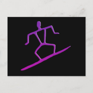 Hawaiian Surfer Petroglyph Briefkaart