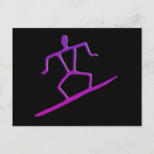 Hawaiian Surfer Petroglyph Briefkaart (Voorkant)