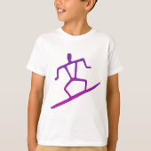 Hawaiian Surfer Petroglyph Kind T-Shirt (Voorkant)
