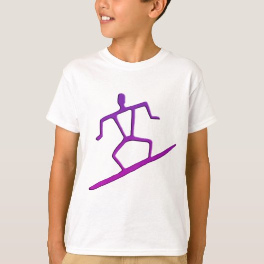 Hawaiian Surfer Petroglyph Kind T-Shirt (Voorkant)