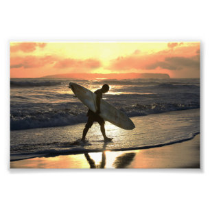 Hawaiian Surfer startpunt Foto Afdruk