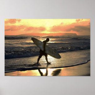 Hawaiian Surfer startpunt Poster