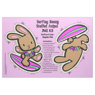 Hawaiian Surfing Bunny Doll Kit & Stuffed Animal Stof