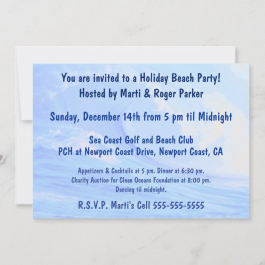 Hawaiian Surfing Bunny Holiday Cartoon Kaart (Achterkant)