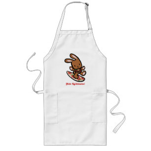 Hawaiian Surfing Bunny Holiday Cartoon Lang Schort