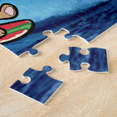 Hawaiian Surfing Bunny Holiday Cartoon Legpuzzel (Zijkant)