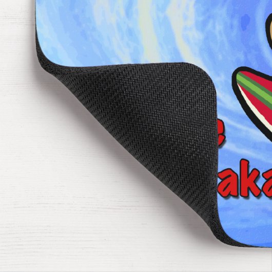 Hawaiian Surfing Bunny Holiday Cartoon Muismat (Hoek)