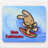 Hawaiian Surfing Bunny Holiday Cartoon Muismat (Voorkant)