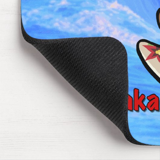 Hawaiian Surfing Bunny Holiday Cartoon Muismat (Hoek)