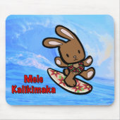 Hawaiian Surfing Bunny Holiday Cartoon Muismat (Voorkant)