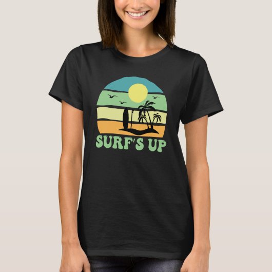 Hawaiian Surfs Up Hawaii Pineapple Tiki T-shirt (Voorkant)