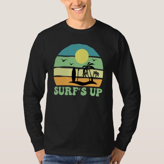Hawaiian Surfs Up Hawaii Pineapple Tiki T-shirt (Voorkant)