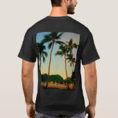 Hawaiian T Shirt Sunset en Palms 2 Sided Graphics (Achterkant)