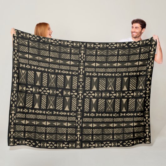 Hawaiian Tapa Pattern Fleece Deken (In situ)