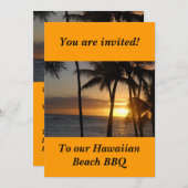 Hawaiian Thaise Uitnodiging (Voorkant / Achterkant)