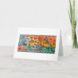 Hawaiian Themed blank Card Kaart
