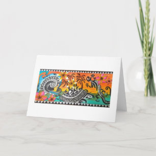 Hawaiian Themed blank Card Kaart