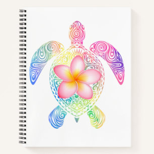 Hawaiian Tie Dye Zee Turtle T-shirt Notitieboek