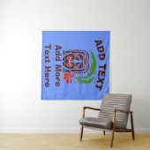 Hawaiian Tiki Bar, voeg tekst toe, Tapestry Wandkleed (In Situ (horizontaal))