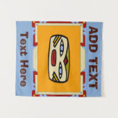 Hawaiian Tiki Bar, voeg tekst toe, Tapestry Wandkleed (Voorkant (horizontaal))