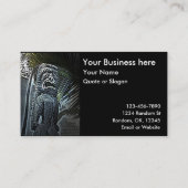 Hawaiian tiki beeld aanpasbare visitekaartjes (Achterkant)